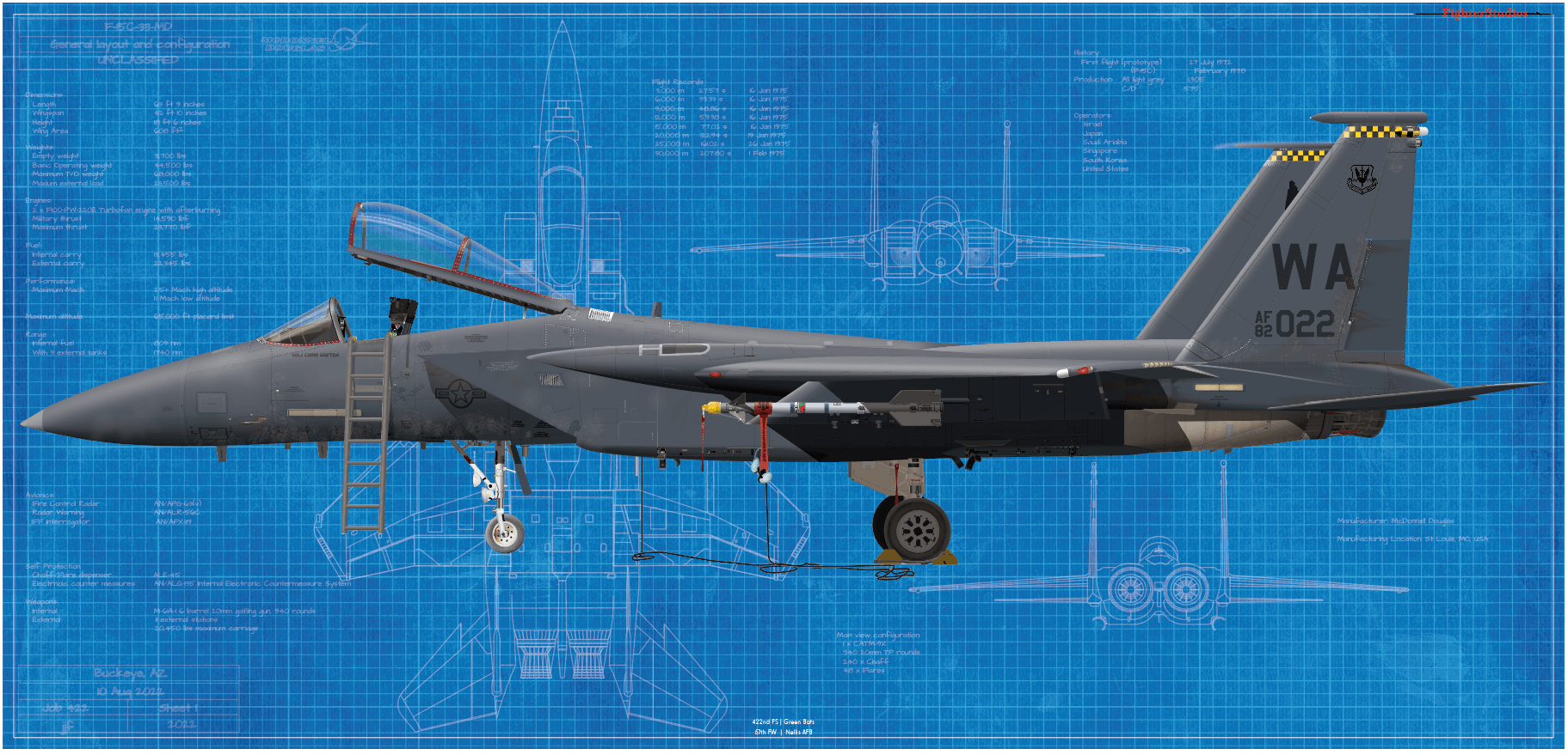 F-15C Eagle, 422 TES 